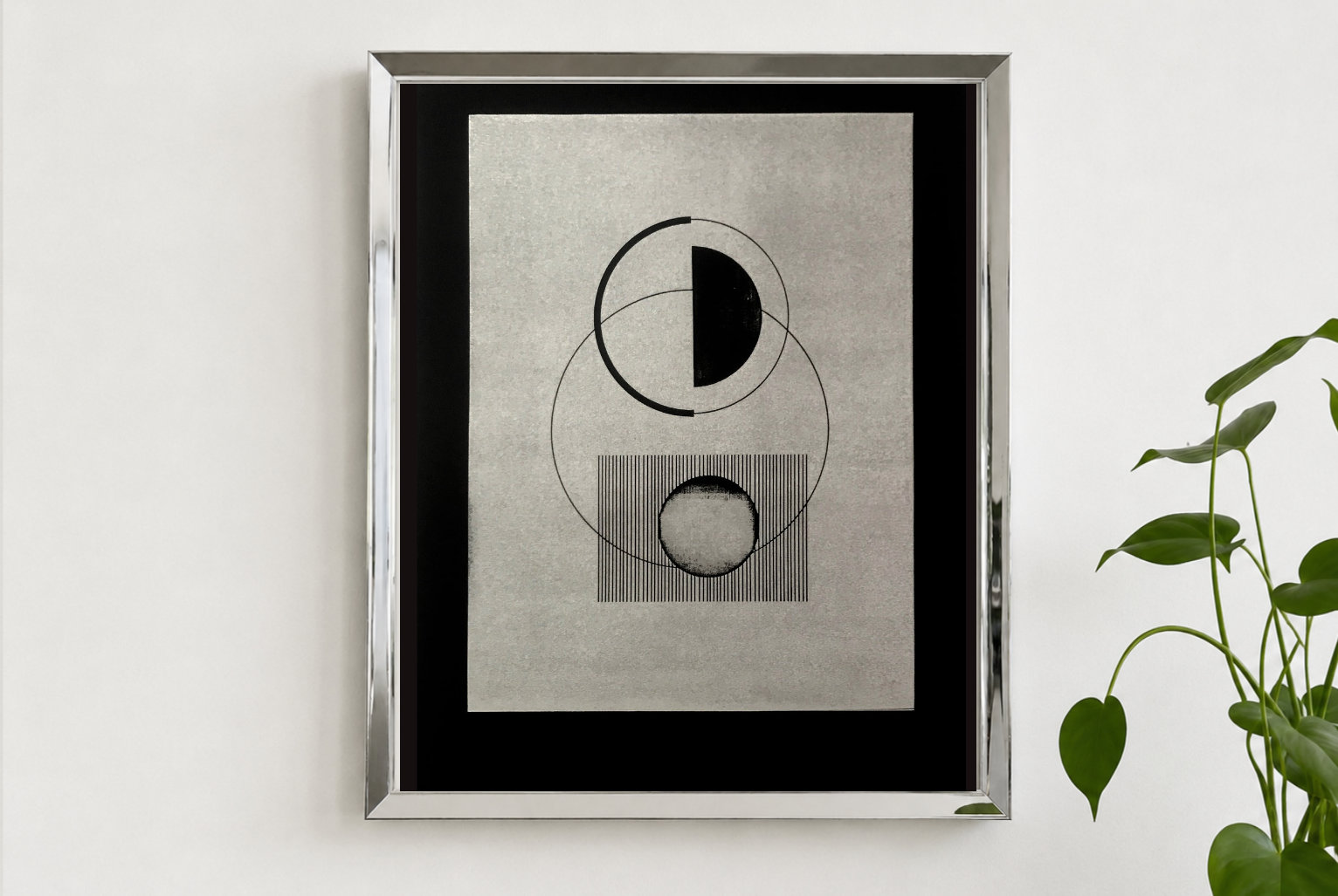 Balance, original linocut print by Renata Guzera