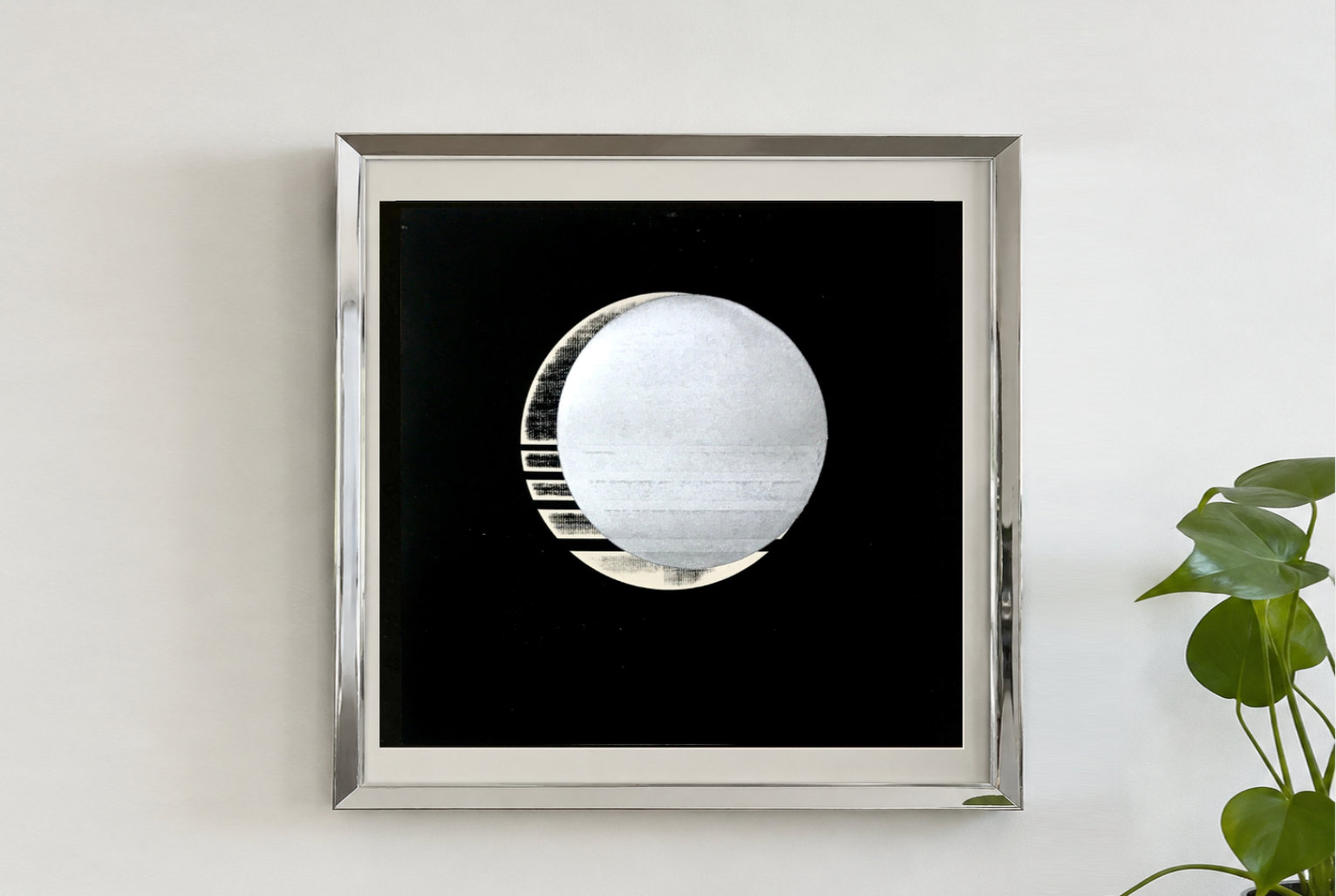 Moon I, original linocut print by Renata Guzera